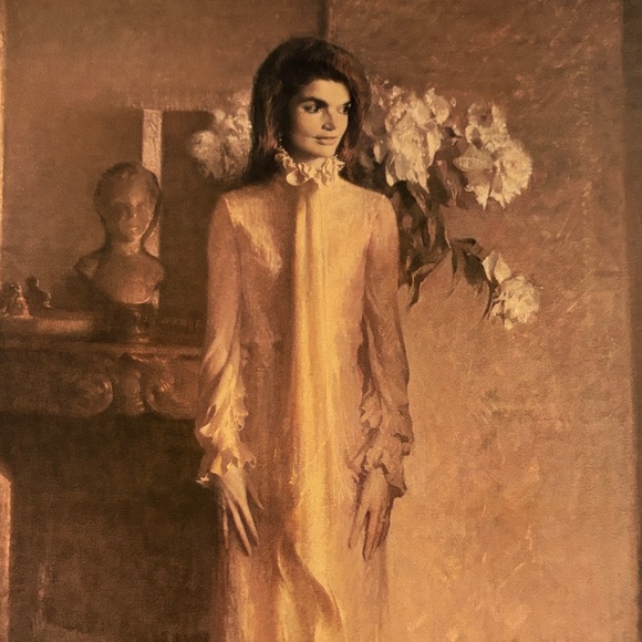 Other - Jacqueline B Kennedy Art Print of Aaron Shikler 1970 White House Portrait